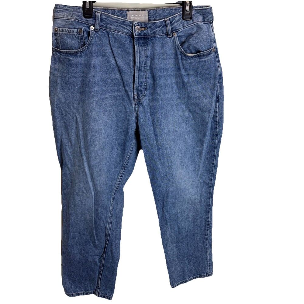 Everlane Curvy 90s Cheeky Straight‎ Jeans Womens Size 33 Crop High Rise